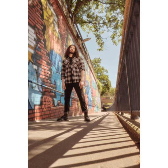 Ozzy Checkshirt Long Sleeve - Black/Coal