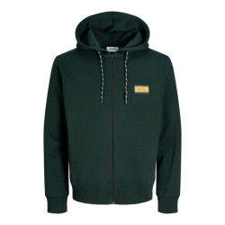 Ζακέτα φούτερ Buster Sweat Zip Hood με μεταξοτυπία,by Jack & Jones +Fit - Scarab