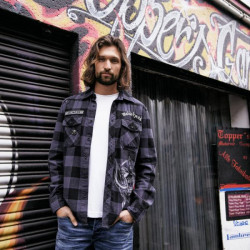 Limited edition Motörhead Checkshirt - Black/Slate Grey Limited edition Motörhead Checkshirt - Black/Slate Grey