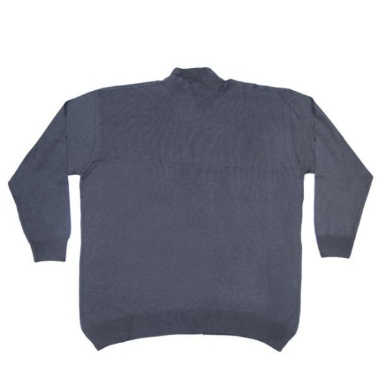 Πλεκτή μπλούζα λουπέτο μονόχρωμη - ΑΝΘΡΑΚΙ