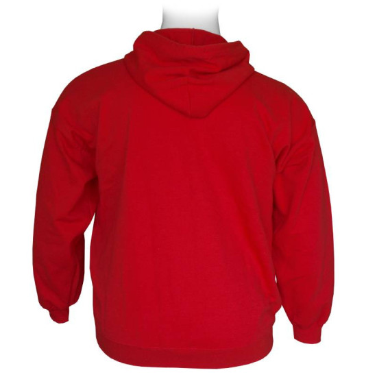 Ζακέτα φούτερ δίκλωνη με κουκούλα και patch - Red