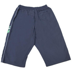 Μαγιό βερμούδα τριών τετάρτων με ρίγα και κεντητές λεπτομέρειες - ΓΚΡΙ ΣΚΟΥΡΟ