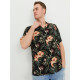 Jeff Resort Floral Shirt by Jack & Jones - Black