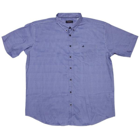 Πουκάμισο ελαστικό κοντομάνικο σχεδιαστό - Danube