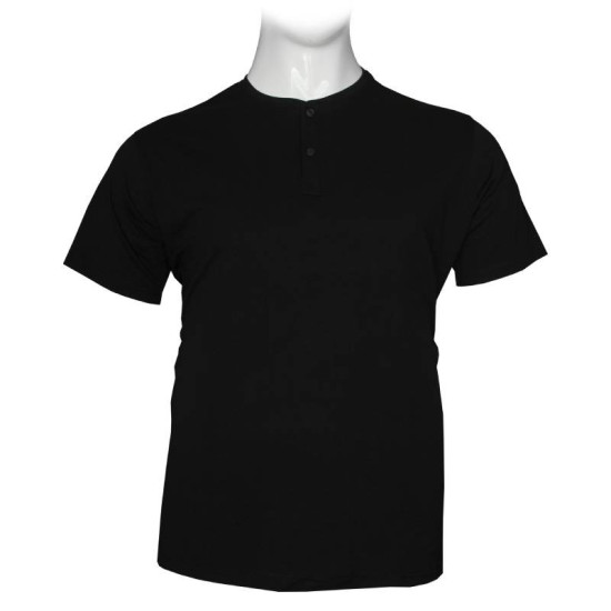 Βαμβακερό μακό μπλουζάκι button ve,