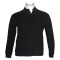 Βαμβακερή μπλούζα Polo wool feel της Leo Collection,με suede λεπτομέρειες - Black