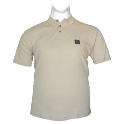 Polo pique με patch στο στήθος - Beige
