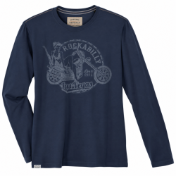 King size μακό pennie μακρυμάνικη μπλούζα Rockabilly ,της Redfield - Dark Denim King size μακό pennie μακρυμάνικη μπλούζα Rockabilly ,της Redfield - Dark Denim