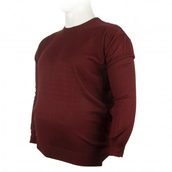 Πλεκτη μπλουζα μονοχρωμη με λαιμοκοψη - Ruby Wine