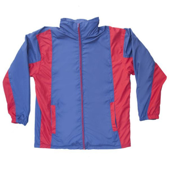 Αντιανεμικό jacket με λεπτή επένδυση και κουκούλα - Indigo/Red