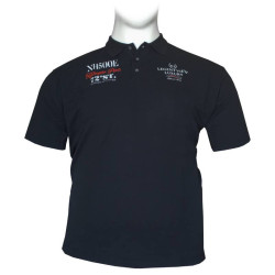 Polo pique βαμβακερό με μεταξοτυπία - Dark Blue