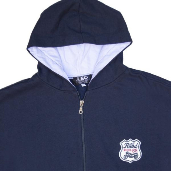 Γιλέκο φούτερ με patch και επενδυμένη κουκούλα - Dark Blue