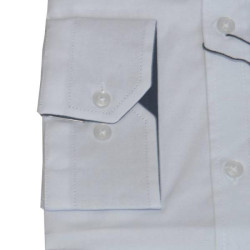 King size ελαστικό μονόχρωμο μακρυμάνικο πουκάμισο - White