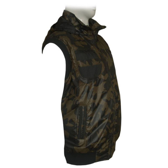 Γιλεκο καπιτονε αντιανεμικο παραλλαγής με κουκούλα - Dusty Olive