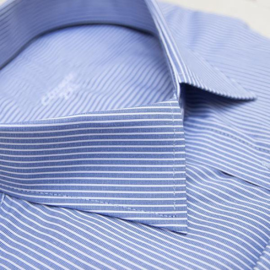 Πουκάμισο ριγέ με τσέπη μακρυμάνικο - Navy Blue / White Πουκάμισο ριγέ με τσέπη μακρυμάνικο - Navy Blue / White