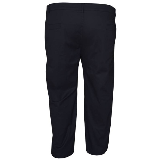 Eλαστική straight cut chino καπαρτινέ παντελόνα με λάστιχο στο πλάι, by LTG - Dark Blue