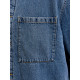 Overshirt denim πουκάμισο με επένδυση,