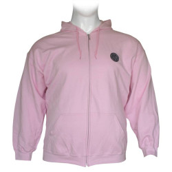 Ζακέτα φούτερ δίκλωνη με κουκούλα και patch - Light Pink Ζακέτα φούτερ δίκλωνη με κουκούλα και patch - Light Pink