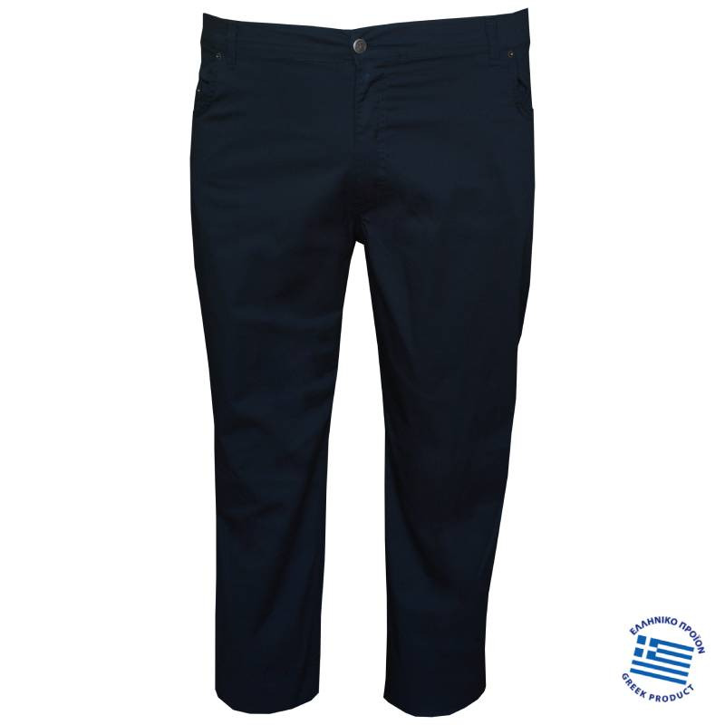 Ελαστικό καλοκαιρινό καπαρτινέ πεντάτσεπο παντελόνι "Light Wave",της L.T.G - Dark Blue