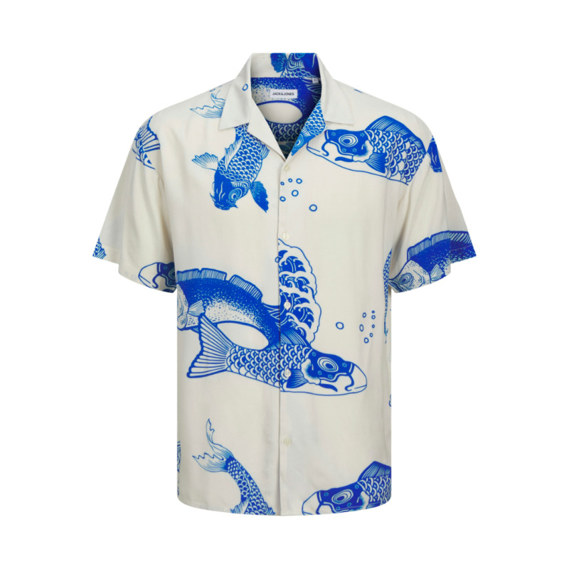 Πουκάμισο κοντομάνικο "Jeff Resort ",της Jack & Jones - Lapis Blue