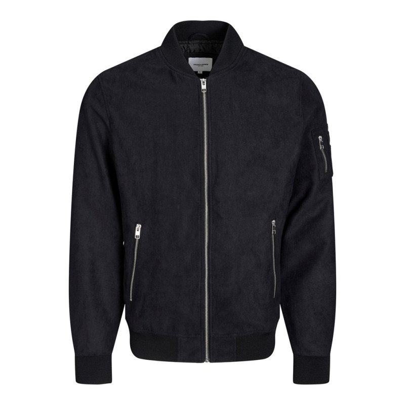 Ανοιξιάτικο μπουφάν Suede Feel Rocky,της Jack&Jones - Jet Black