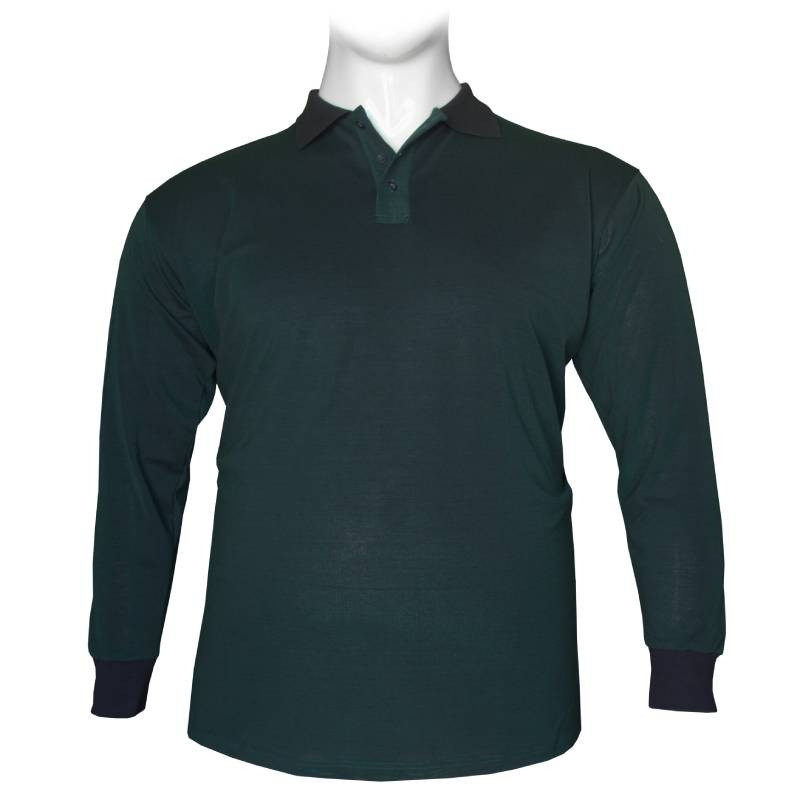 Polo πικέ μακρυμάνικο "Plain Formal",της Leo Collection - Evening sea