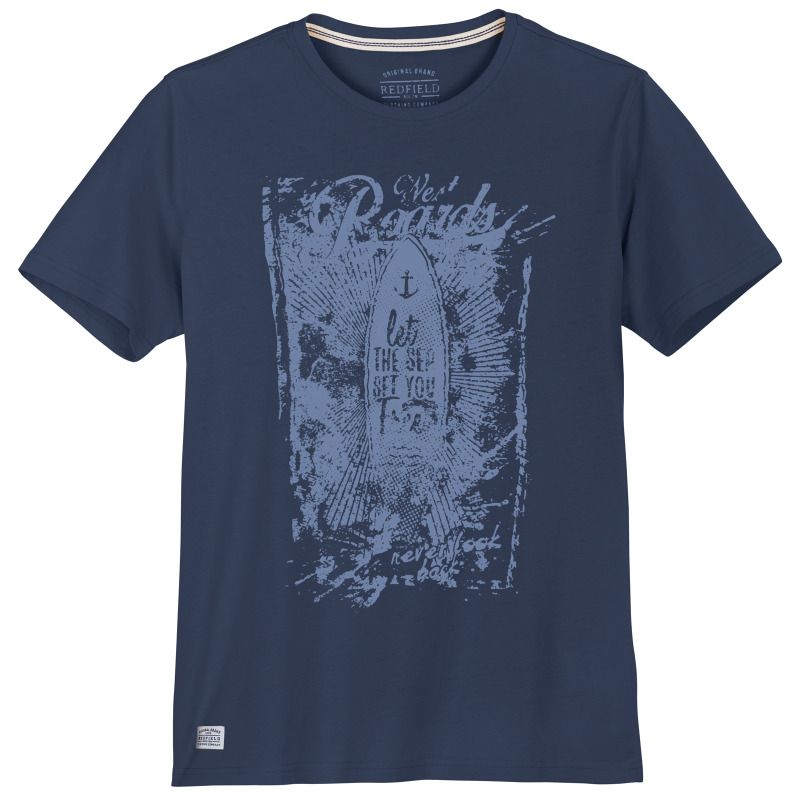 King size t-shirt μακό pennie "Never Look Back",by Redfield - Dark Blue