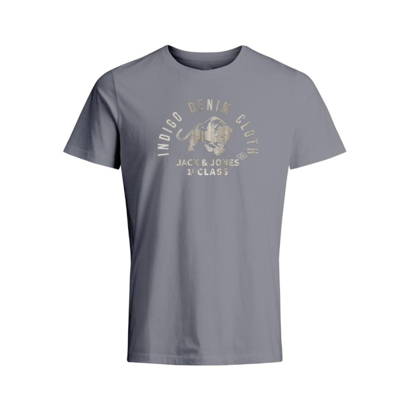 Jack & Jones "Bluollie" T-shirt σε Plus fit γραμμή,με μεταξοτυπία - Weathervane
