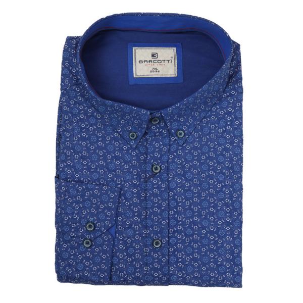 Πουκάμισο king size ελαστικό σχεδιαστό - Blue Sax