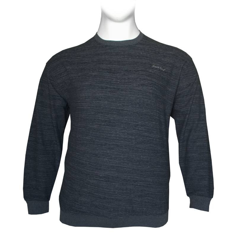 Βαμβακερή jacquard demi-saison μπλούζα της Leo Collection - Dark Blue