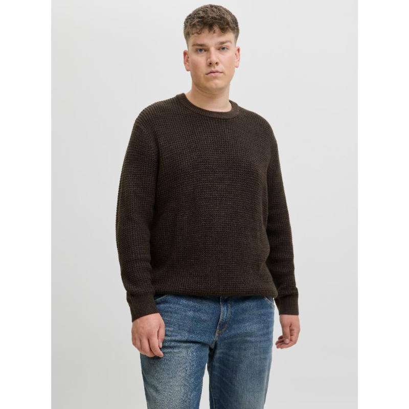 Πλεκτό πουλόβερ "Global Knit" της Jack & Jones,σε plus fit γραμμή - Delicioso