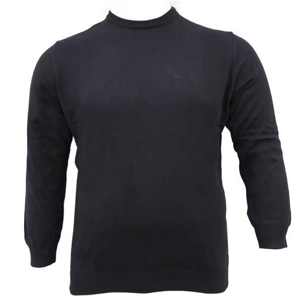 Μονοχρωμη μπλουζα tricot με λαιμοκοψη και κεντημα - Black