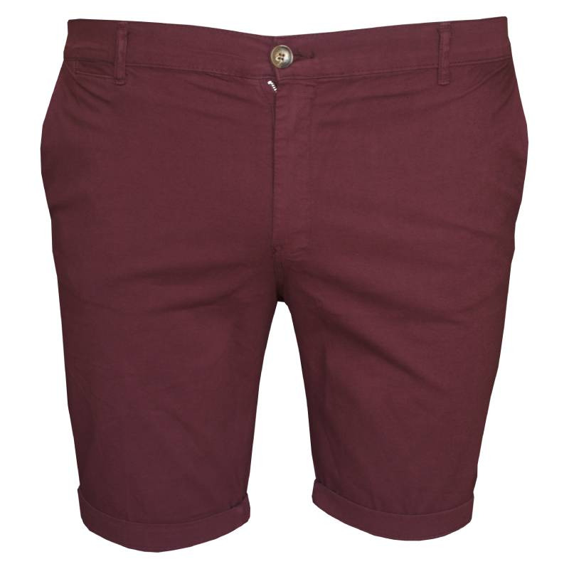 Ελαστική καπαρτινέ βερμούδα chino "Marco" της Trial - Maroon