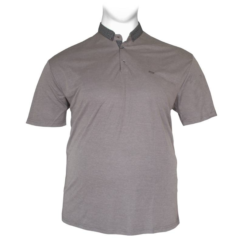 Polo pique μονόχρωμο με σχέδιο στο γιακά - Sand