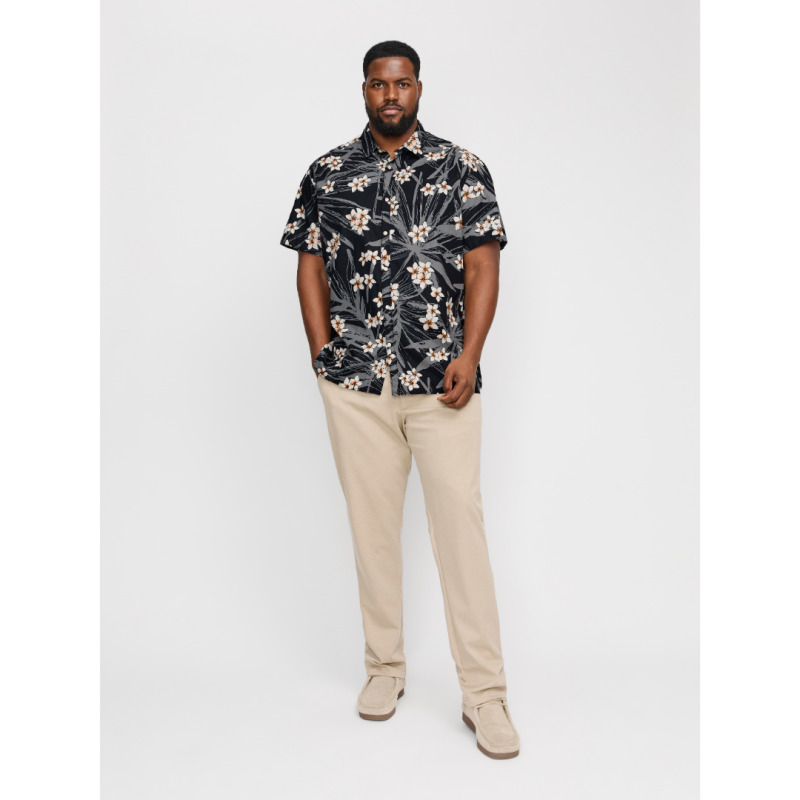 Πουκάμισο κοντομάνικο "Hawaii AOP Shirt",της Jack & Jones - Black