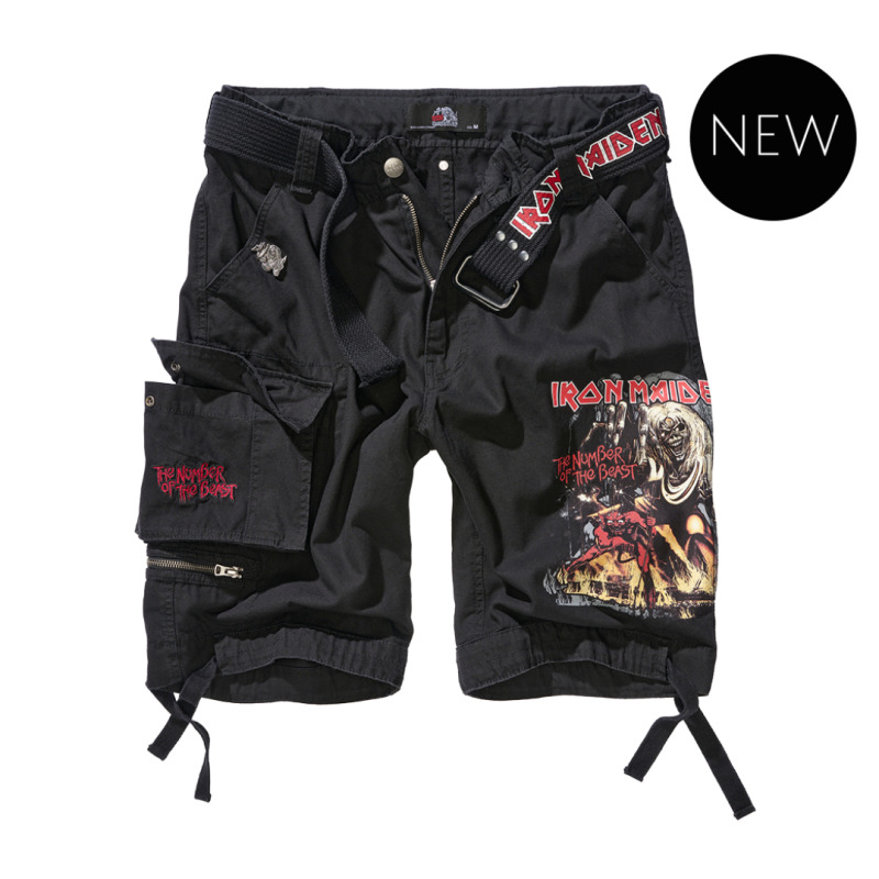 Iron Maiden Savage Shorts The Number of the Beast Black Edition - Black