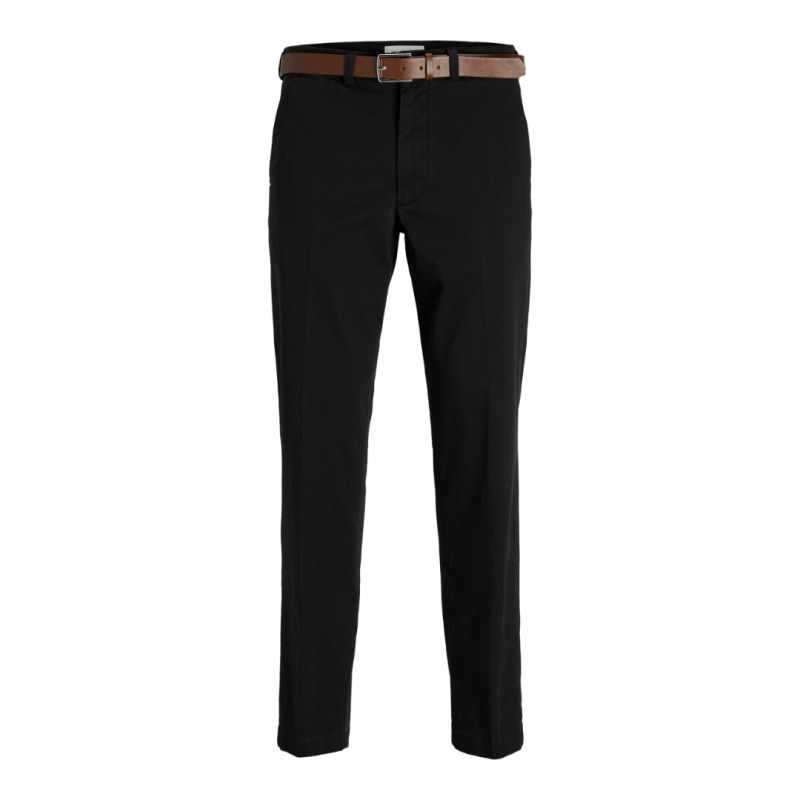 Ελαστικό demi saison chino παντελόνι,"Stollie Franco Belt" by Jack & Jones - ΜΑΥΡΟ