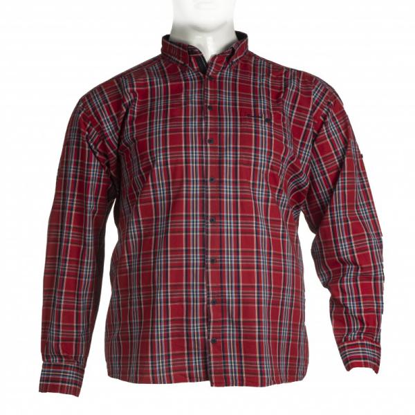 Πουκάμισο καρό βαμβακερό με μακρύ μανίκι - Red/Black