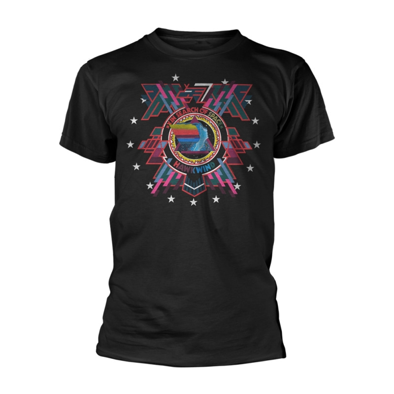 Hawkwind "In Search Of Space" T-shirt,Licensed Merchandise - Black