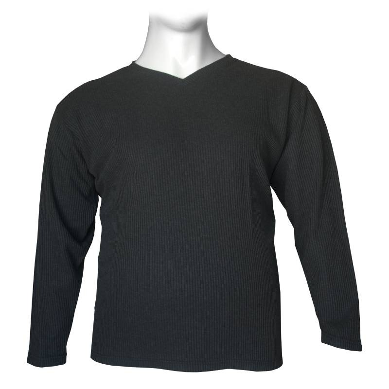 Πλεκτή μπλούζα βε μονόχρωμη - Anthracite