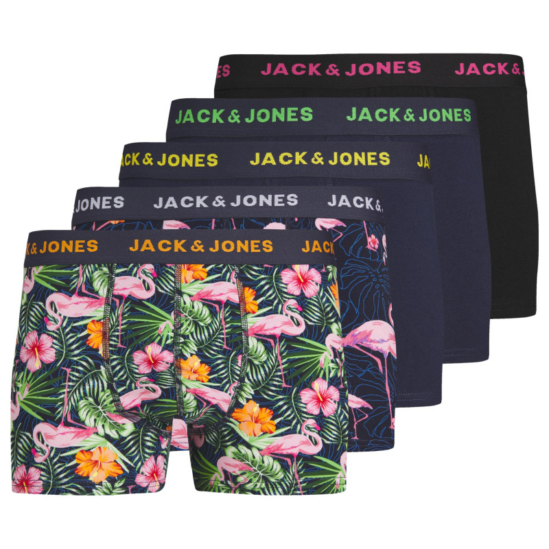 Ελαστικά Μποξεράκια Jack & Jones "Pink Flamingo Trunks",5 τεμάχια - Navy Blazer