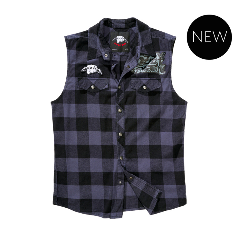Ozzy Checkshirt Sleeveless - Black/Slate Grey