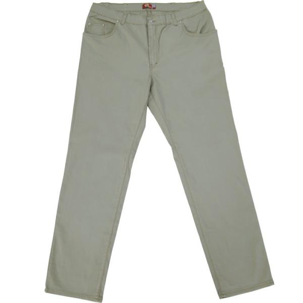 Καλοκαιρινό ελαστικό πεντάτσεπο παντελόνι μεσαίου καβάλου "Sail"by L.T.G - Tuscan Olive Green