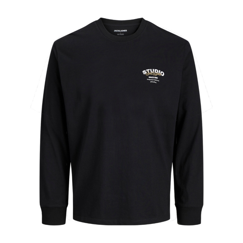 Jack & Jones "Yuki Tee",μακό μπλούζα με μεταξοτυπία - Black