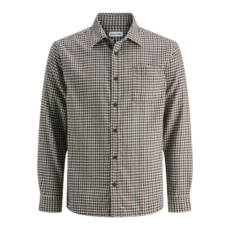 Jack & Jones James Mini Check Shirt,βαμβακερό πουκάμισο φανέλα - Navy Blazer