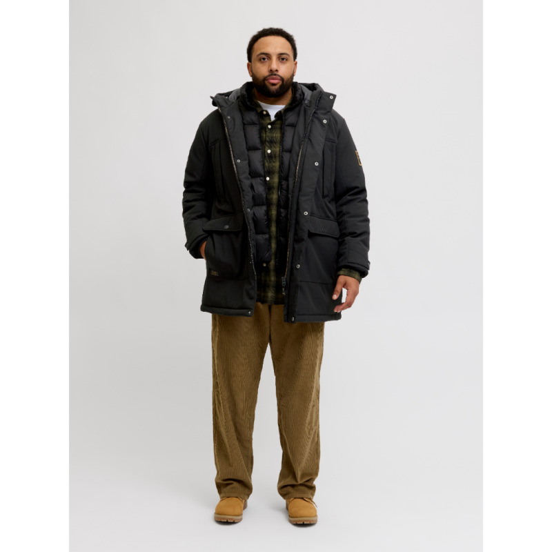 Jack & Jones "Finn" Softshell Parka Jacket - Black