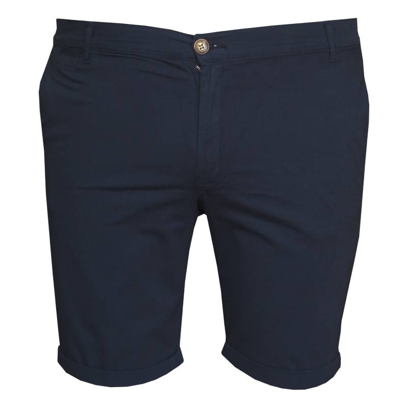 Ελαστική καπαρτινέ βερμούδα chino "Marco" της Trial - Navy Blazer