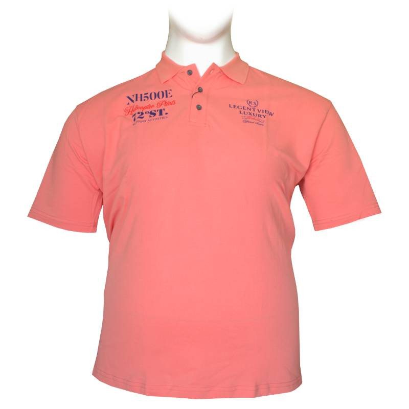 Polo pique βαμβακερό με μεταξοτυπία - Burned Orange