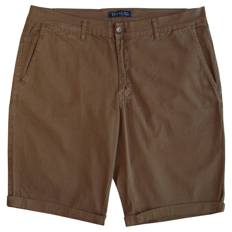 Ελαστική καπαρτινέ βερμούδα chino "Marco" της Trial - Tobacco