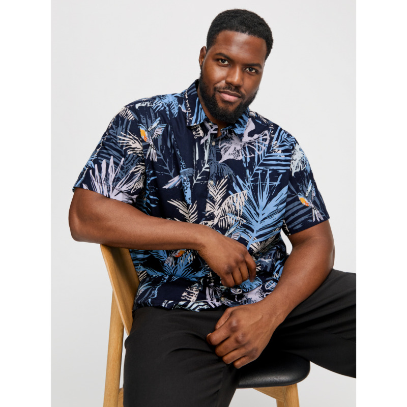 Πουκάμισο κοντομάνικο "Hawaii AOP Shirt",της Jack & Jones - Sky Captain